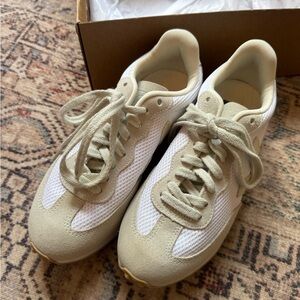 Veja White and Cream Sneakers
